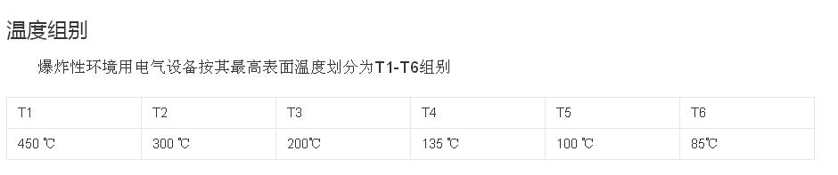 电气设备温度组别